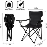 Portable Camping Chairs Enjoy The Outdoors with a Versatile Folding Chair- Sports Chair-Outdoor Chair & Lawn Chair- Black