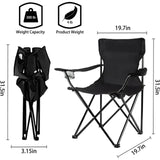 Portable Camping Chairs Enjoy The Outdoors with a Versatile Folding Chair- Sports Chair-Outdoor Chair & Lawn Chair- Black