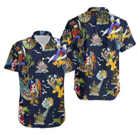 Miniso Castaway Cay Hawaiian Shirt Disney Cruise Line Unisex Button-Up Casual Beach Shirt