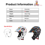 Outdoor Sports Children's Full Face Helmet Balance Bike Scooter Bike Riding Helmet Children's Helmet With Light And Insect Net