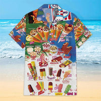 Funny Hawaiian Shirt - Ice Cream Print, Summer Short Sleeve, Oversized Men's Shirts