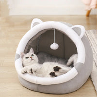 Cat Bed House Kennel Nest Round Pets Sleeping Cave Kitten Beds Pet Basket Cozy Kitten Lounger Cushion Cat House Tent Dog House