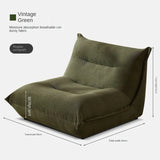 X&D Corduroy Material High Resilience Lazy Sofa Lie Sleep Small Room Balcony Leisure Lounge Chair Bedroom Single Relaxation Sofa