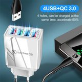 EU US Plug 3A USB Charger Multi Port 4 USB Quick Charge 3.0 For Phone Adapter Tablet Portable Wall Charger Fast Charger For Poco