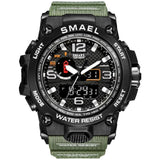 SMAEL Men's 50M Waterproof Dual Display Sports Watch