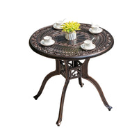 2024 Newest Outdoor Patio Dining square table Chairs Metal cast aluminium Round Table Furniture for Garden Yard