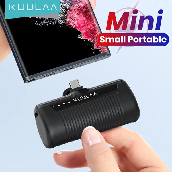 KUULAA Mini Power Bank 4500mAh - Portable Charger for iPhone 14/13/12/11 Pro Max & Samsung/Xiaomi