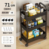 Household Multi-layer Small Cart Storage Rack Floor To Floor Kitchen Bedroom Bathroom Storage Rack Storage Rack With Wheels