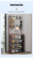 Clothes Hanger Multi-Layer Shoe Rack Doorway DIY Hat And Shoes Shelf Simple Floor-Standing Living Room Organizer Storage Racks