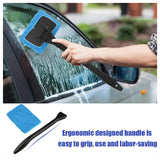 Car Window Cleaner Brush Kit Microfiber Windshield Cleaning Tool Auto Interior Glass Wash Wiper Long Handle Reusable Cloth Pad