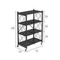 Multifunctional Flower Stand Shelves Storage Shelf Portable Folding Large Iron Shelf Floor Foldable Storage Shelving Bookshelf