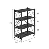 Multifunctional Flower Stand Shelves Storage Shelf Portable Folding Large Iron Shelf Floor Foldable Storage Shelving Bookshelf