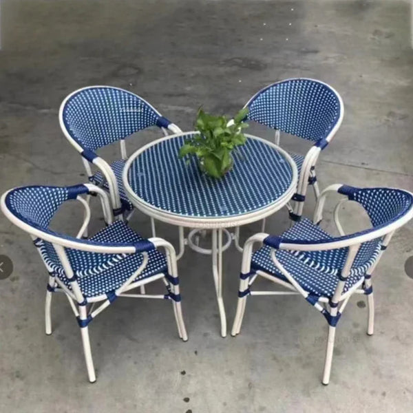 Simple Garden Furniture Sets Outdoor Table and Chair Three-piece Set French Outdoor Dining Room Sets Home Garden Table and Chair