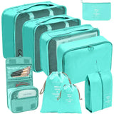 7/8/9/10 Pcs Set Travel Organizer Storage Bags Suitcase Packing Cubes Set Cases Portable Luggage Clothes Shoe Tidy Pouch Folding