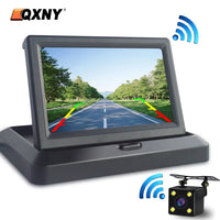 Wireless Rear View Backup Camera - 4.3" Foldable Monitor, Car Reverse Parking Kit