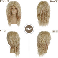 Synthetic 80s Punk Heavy Metal Rock Man Wig