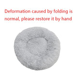 Round Dog Bed Winter Warm Cat Bed Plush Basket for Dog Washable Pet Bed for Small Medium Large Dog Sofa Cat