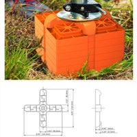 RV Tongue Jack Stand 5pcs RV Leveling Blocks Features Durable Resin Construction Stabilizer Jacks Interlocking Design