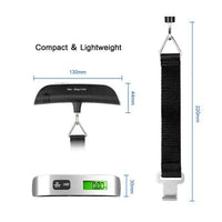 1pcs Portable Scale Digital LCD Display 110lb/50kg Electronic Luggage Hanging Suitcase Travel Weighs Baggage Bag Weight Balance