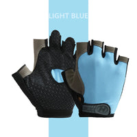 Men Cycling Bicycle Gloves Half Finger Gym Gloves Women Mitten Breathable Anti-slip Glove Fitness Sport Training Gloves