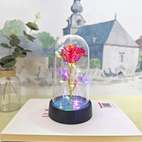 Artificial Rose Flowers Valentines Day Gift for Girlfriend Eternal Rose LED Light Foil Flower Wedding Decor Christmas Gifts