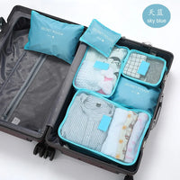 6pcs/Set Travel Bag Packing Cube System Durable 6 Pieces One Set Large Capacity Of Bags Unisex Clothing Sorting Organize Bag