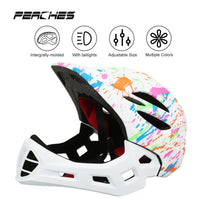 Outdoor Sports Children's Full Face Helmet Balance Bike Scooter Bike Riding Helmet Children's Helmet With Light And Insect Net