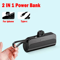 10000mAh Mini Portable Power Bank External Battery Plug Play Power Bank Type C Fast Effective Charger