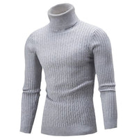 Autumn Winter Men's Turtleneck Sweater Men's Knitting Pullovers Rollneck Knitted Sweater Warm Men Jumper Slim Fit Casual Sweater Jack's Clearance