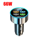 4 Port USB Car Charger Type C PD 150W Fast Charging Adapter for Huawei OPPO Oneplus iPhone 14 Pro Max 13 12 11 Mini XS Xiaomi