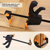 Woodworking Clamp F Hard Quick Release Ratchet Speed Squeeze Clip Kit Long Carpenter Set Nylon Gadget Work Bar Hand Tool 4inch