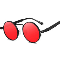 Retro Men Punk Style Sunglasses Colorful Round Metal Frame Women Fashion Sunglasses Uv400 2023