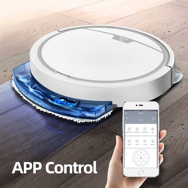 App Control Robotic Vacuum Sweeper - Wet and Dry, 2800Pa Suction