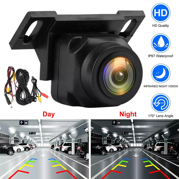 Car Backup Camera Rear View Camera 1080P Clear Anti-Interference 170 Degree Wide Angle Adjustable Vehicle Small Reversing Camera