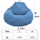 Large Small Lazy Sofas Cover Chairs Without Filler Linen Cloth Lounger Seat Bean Bag Pouf Puff Couch Tatami Living Room