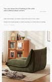 X&D Corduroy Material High Resilience Lazy Sofa Lie Sleep Small Room Balcony Leisure Lounge Chair Bedroom Single Relaxation Sofa