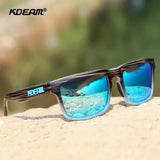 KDEAM 2022 Square Men's Polarized Sunglasses Outdoors Lifestyle Coating Sun Glasses New Matching Colors With Box