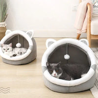 Cat Nest House for Cats Cave Cat Bed Kennel Cats Four Seasons Universal Semi-Closed Cute and Comfortable Cat Nest  Kittens Cave