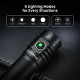 Sofirn SC18 1800lm EDC Flashlight USB C Rechargeable SST40 LED 18650 Torch TIR Optics Lens Lantern with Power Indicator Jack's Clearance