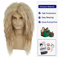 Synthetic 80s Punk Heavy Metal Rock Man Wig