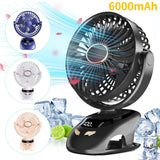 Small USB Clip On Fan, Portable Personal Clip Fan For Home Office Travel Bed Stroller Camping Outdoor Golf Cart Fan