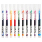 10Pcs/set High Quality Needle Type Gel Pens Straight Liquid Ballpoint Pen Kawaii Stationery School Office Supplies Writing