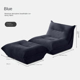 X&D Corduroy Material High Resilience Lazy Sofa Lie Sleep Small Room Balcony Leisure Lounge Chair Bedroom Single Relaxation Sofa