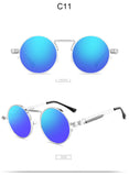 Retro Men Punk Style Sunglasses Colorful Round Metal Frame Women Fashion Sunglasses Uv400 2023