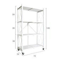 Multifunctional Flower Stand Shelves Storage Shelf Portable Folding Large Iron Shelf Floor Foldable Storage Shelving Bookshelf