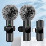 NEW Wireless Lavalier Microphone Audio Video Recording Mini Mic For iPhone Android Laptop Live Gaming Mobile Phone Microphone