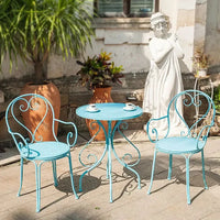 European Retro Iron Garden Furniture Sets Outdoor Courtyard Garden Balcony Table and Chair Set cafe Dining Table and Chairs Z