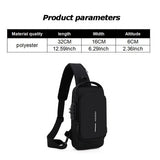 Men Multifunction Anti Theft USB Shoulder Bag Man Crossbody Cross Body Travel Sling Chest Bags Pack Messenger Pack Jack's Clearance