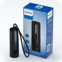 Philips New 7cm LED Rechargeable Mini Portable Flashlight 7 Lighting Modes For Hiking And Travel Self Defense