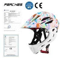 Outdoor Sports Children's Full Face Helmet Balance Bike Scooter Bike Riding Helmet Children's Helmet With Light And Insect Net